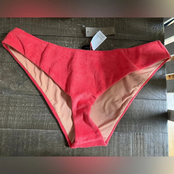 J. CREW NWT Coral Terry Cloth Bathing Suit Bottoms Size XXL - Picture 1 of 7